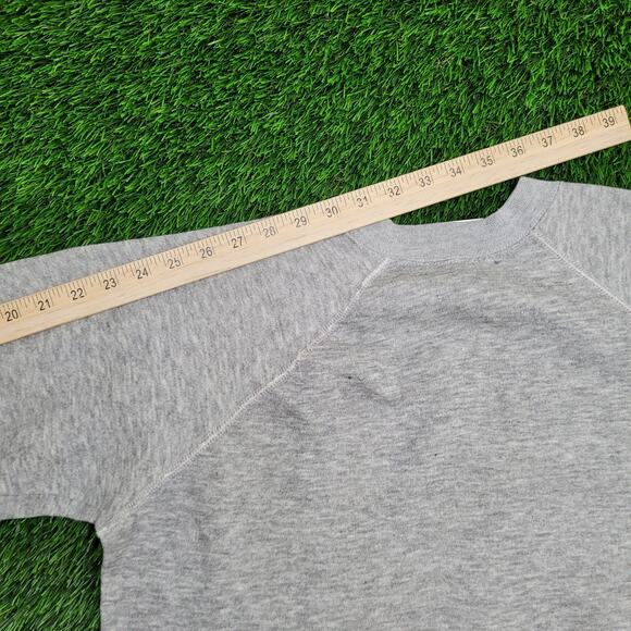 Vintage 90s Old-Ben Raglan Sweatshirt Womens XL 21x25 Gray - Picture 3 of 14